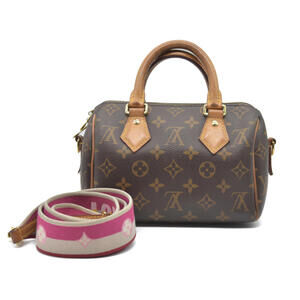 $2260 LOUIS VUITTON Monogram Speedy Bandouliere 20 Fuchsia